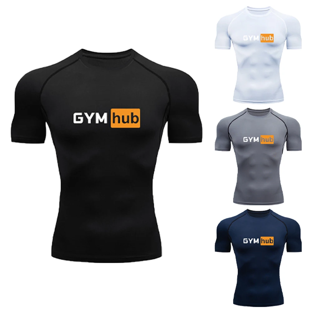 Outdoor Sport.Hub - T-shirt de compression imprimé pour homme