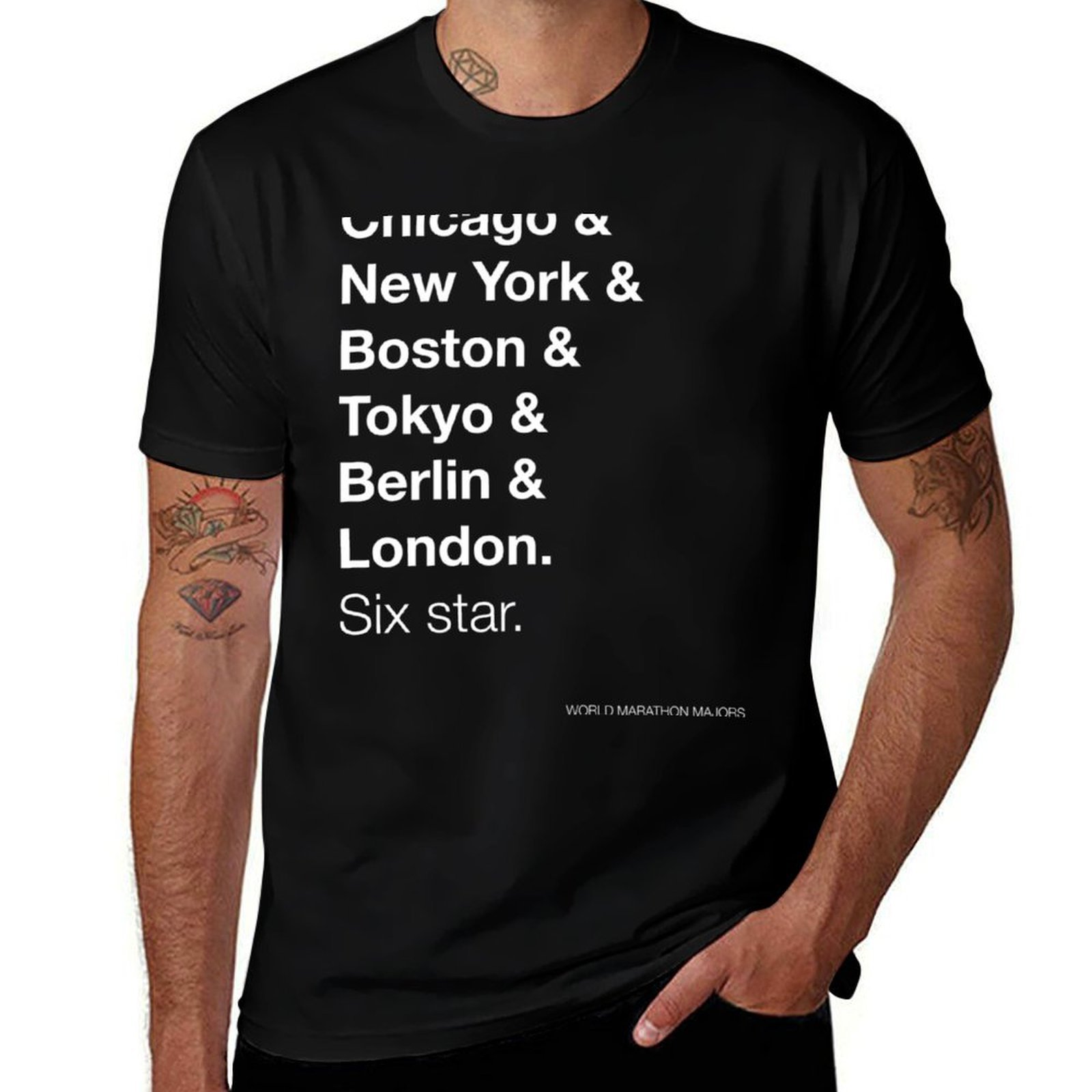 Outdoor Sports List - T-shirt World Marathon Majors Minimal List