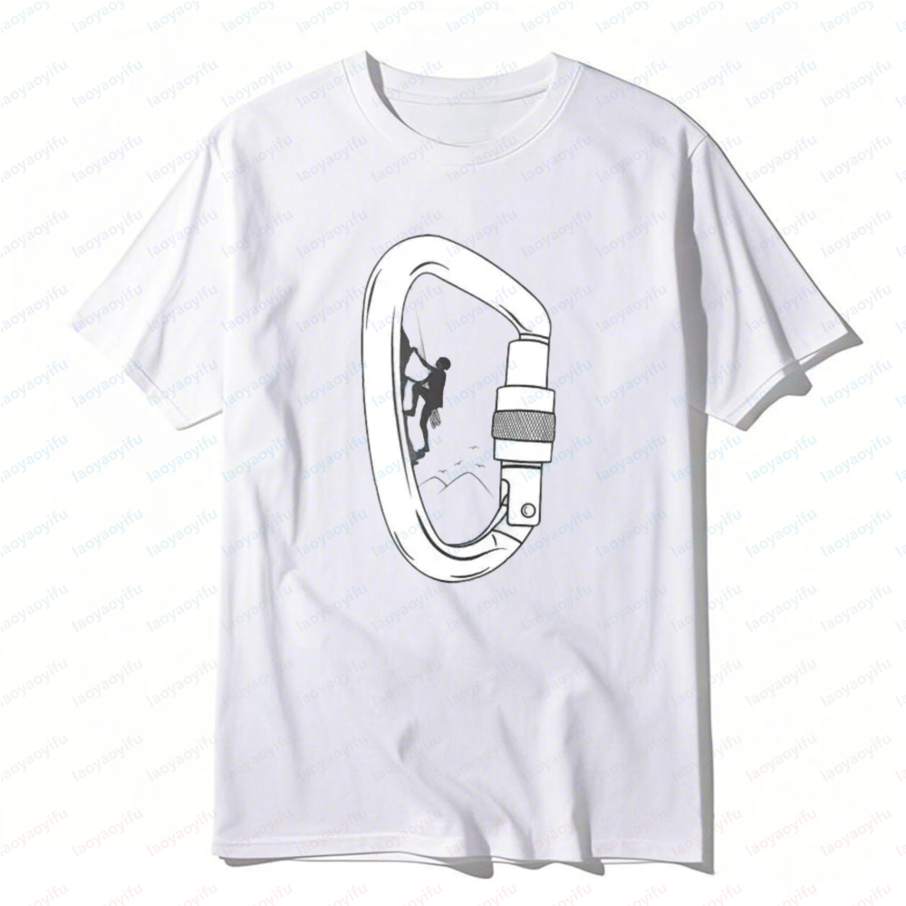 Outdoor Sport Climbing Gear - T-shirt imprimé Carabiner Climbing Gear pour