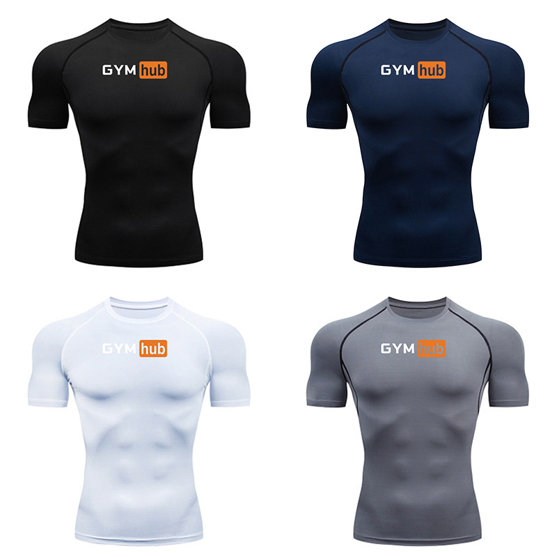Outdoor Sport.Hub - T-shirt de compression imprimé pour homme