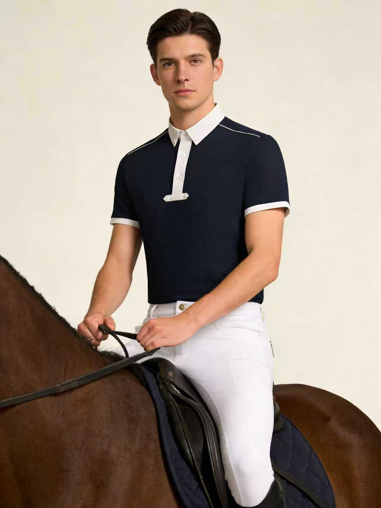 Polo en tricot pour homme, vêt - Polo Shirt Equestrian avis et prix