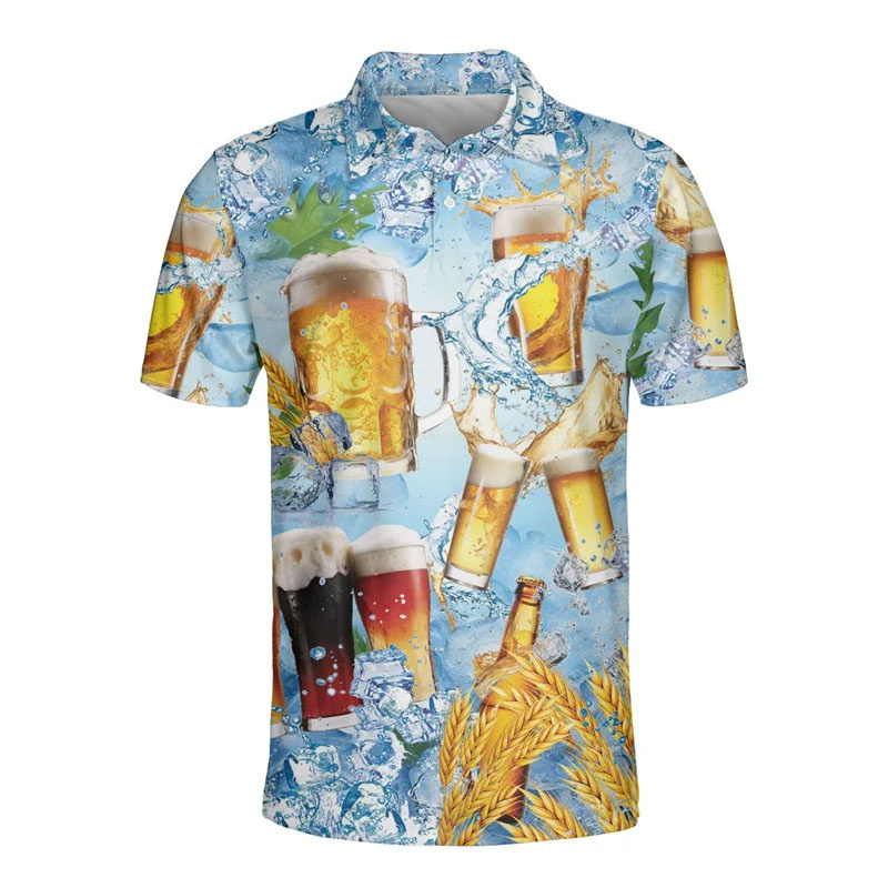 Polo de bière hawaïenne imprim - Polo Shirt Equestrian avis et prix