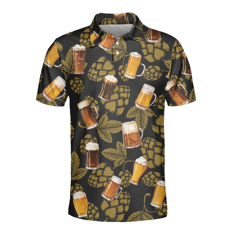 Polo de bière hawaïenne imprim - Polo Shirt Equestrian avis et prix